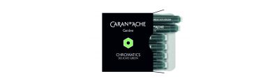 Caran D'Ache Box of 6 Ink Cartridges Fountain CHROMATICS Delicate Green