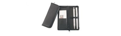 Alassio Leather pen case with zipper 